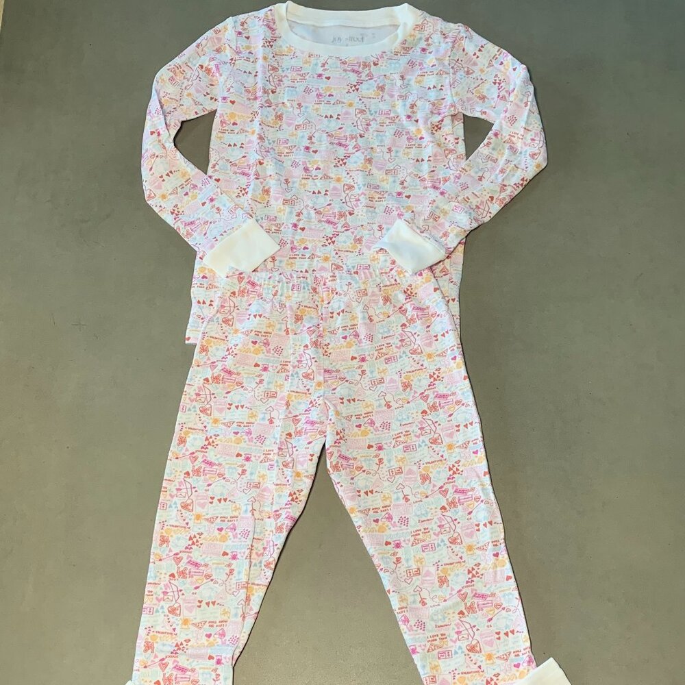 Joy Street x J.Crew Valentine Print Pajama Set | Size 5 | 100% Pima Cotton